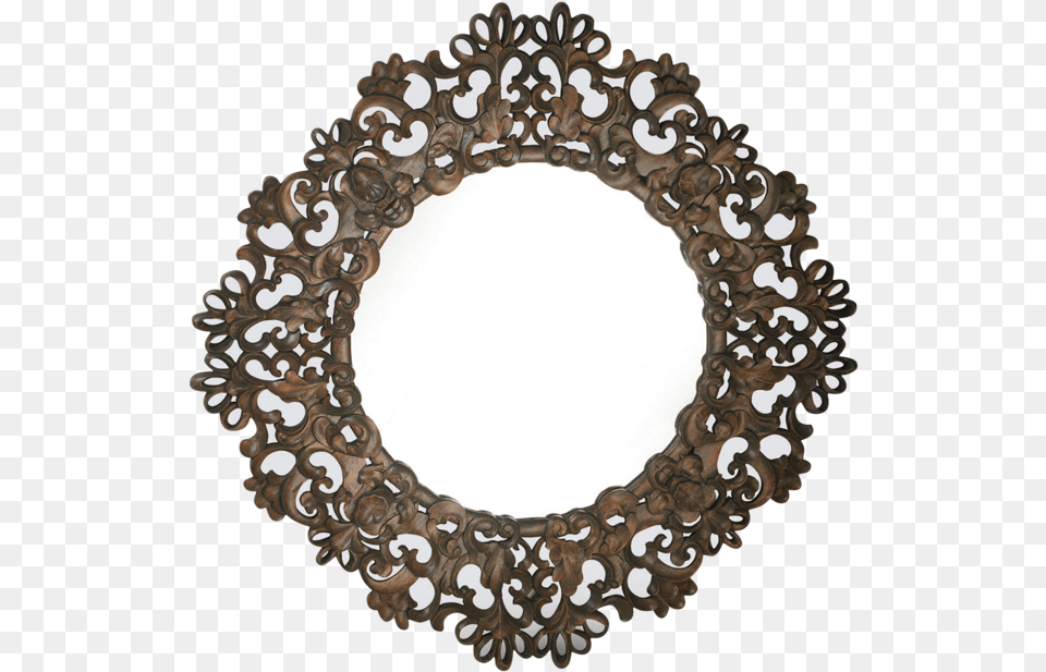 Mirror Round Tyra Collections Circle, Photography, Chandelier, Lamp, Oval Free Transparent Png