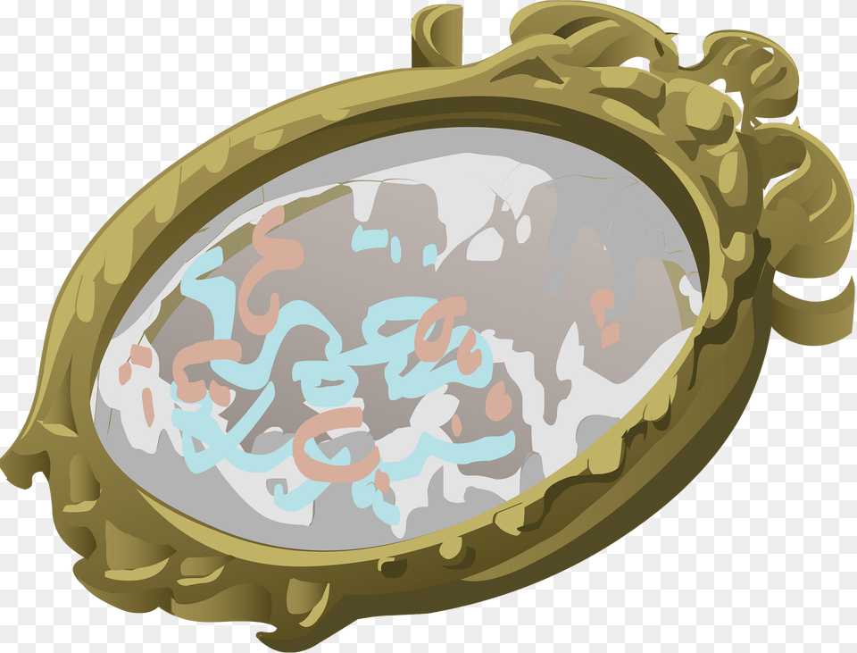 Mirror With Scribbles Fantasy Artifact Clipart, Oval, Hot Tub, Tub Free Png Download
