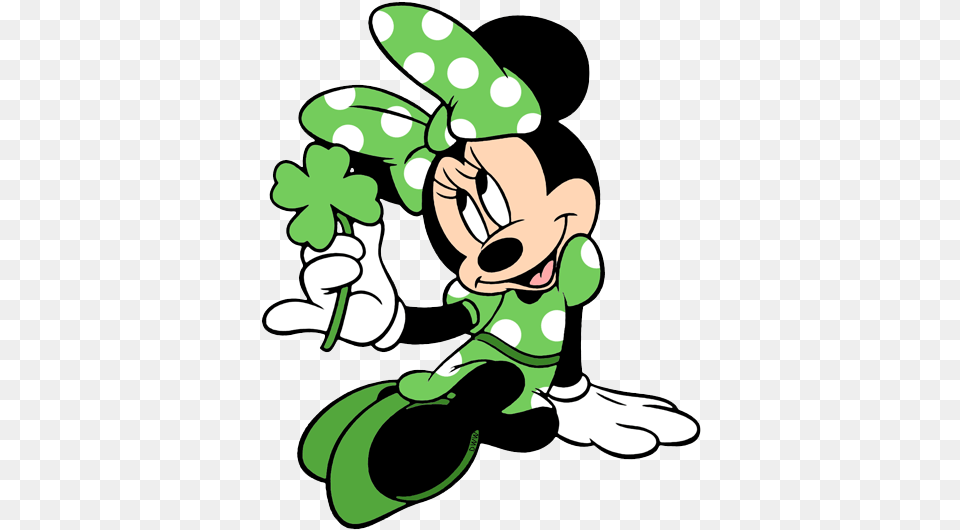 Misc Disney Holidays Clip Art Galore Dale Minnie Mouse St Patrick39s Day, Cartoon, Green, Cleaning, Person Png Image