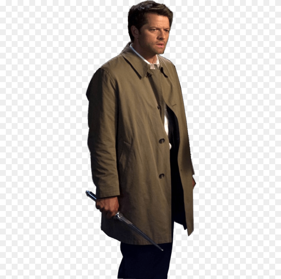 Misha Collins, Clothing, Coat, Overcoat, Weapon Png