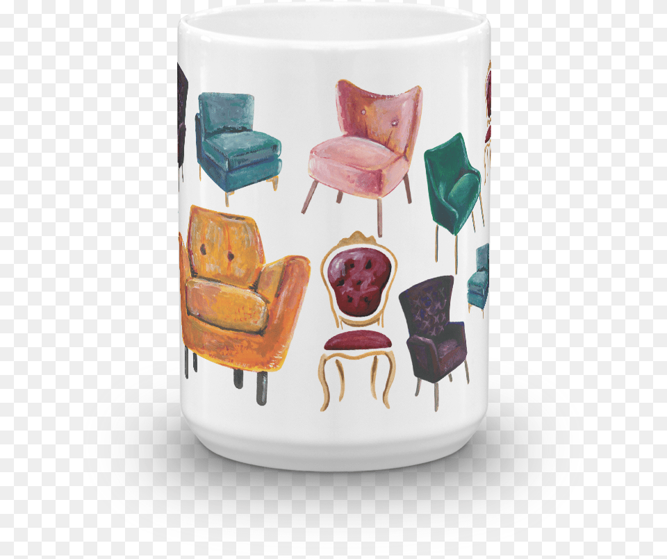 Mismatched Chair Mug Coffee Cup, Furniture, Pottery, Art, Porcelain Png