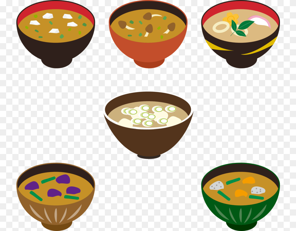 Miso Soup Japanese Cuisine, Bowl, Dish, Food, Meal Png