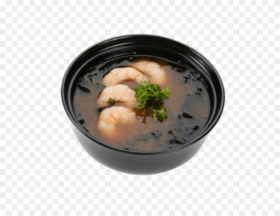 Miso Soup With Shrimps, Bowl, Meal, Dish, Food Free Transparent Png