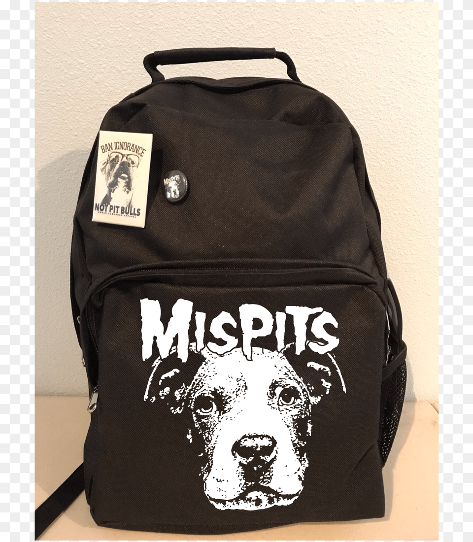 Mispits Black Backpack Mispits, Bag, Animal, Canine, Dog Png Image