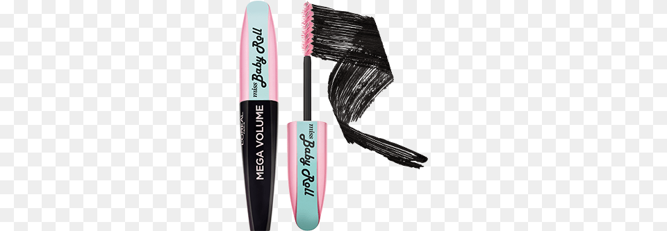 Miss Baby Roll Mascara L Oreal Mega Volume Miss Baby Roll, Cosmetics, Brush, Device, Tool Free Transparent Png