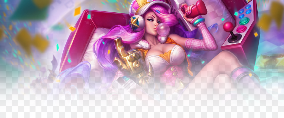 Miss Fortune Korean Build Proguides Blog League Of Legends Lol Arcade Miss Fortune Cosplay Wig, Purple, Book, Comics, Publication Png Image