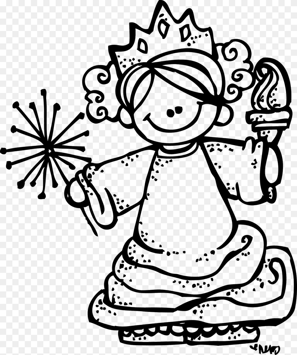Miss Liberty Freebie 4th Of July Coloring Pages Melonheadz, Gray Free Png