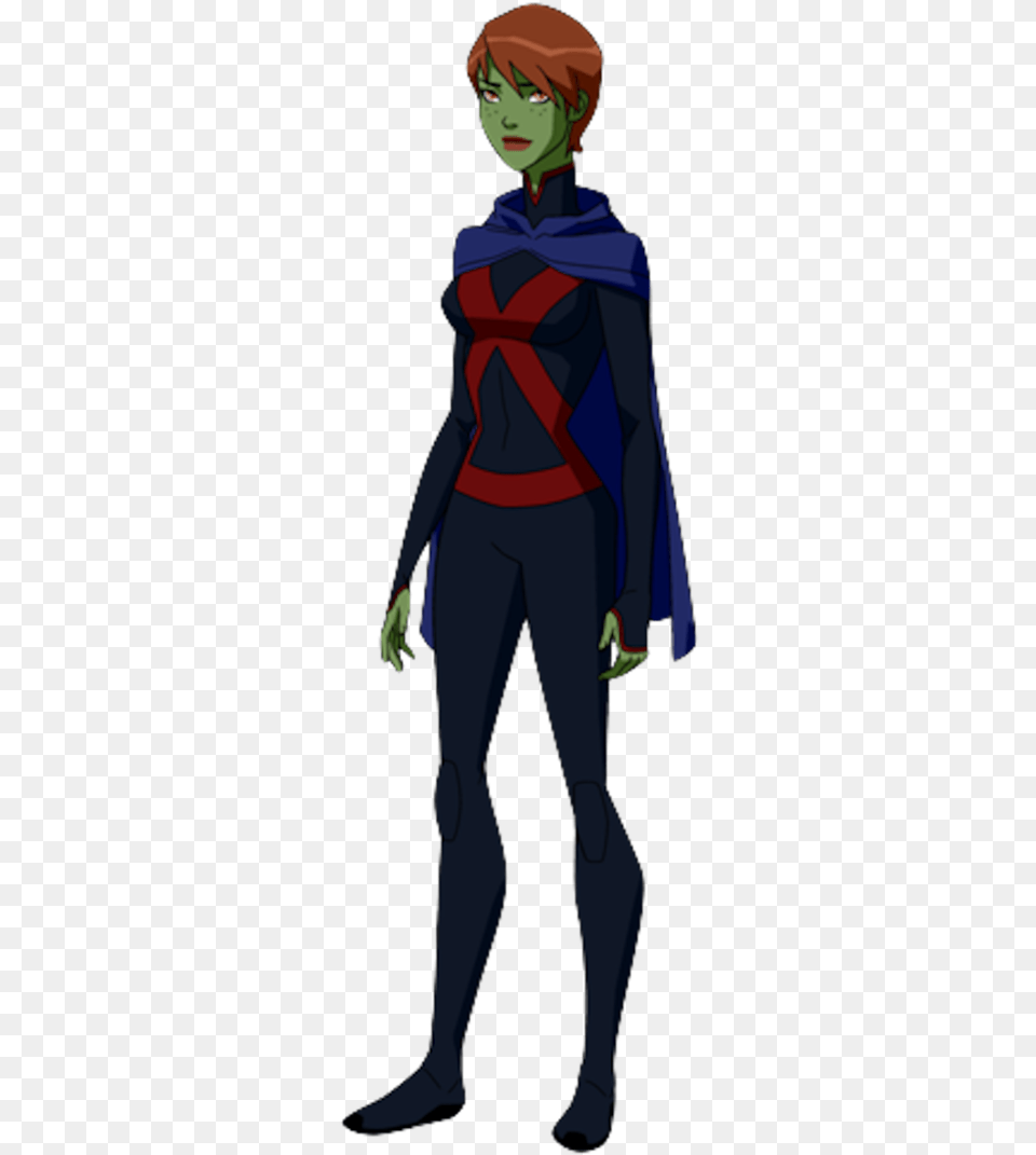 Miss Martian Young Justice Season, Book, Cape, Clothing, Comics Free Transparent Png