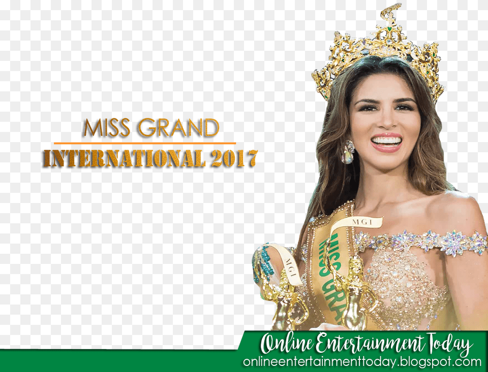 Miss Peru To Reign As Miss Grand International Crown Miss Grand International 2017, Accessories, Jewelry, Adult, Bride Free Png