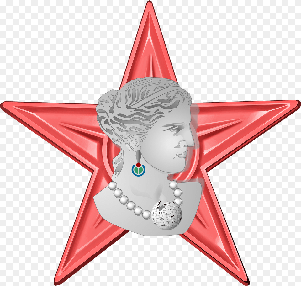 Miss Wikipedia Barnstar Contact Us, Accessories, Jewelry, Necklace, Star Symbol Png