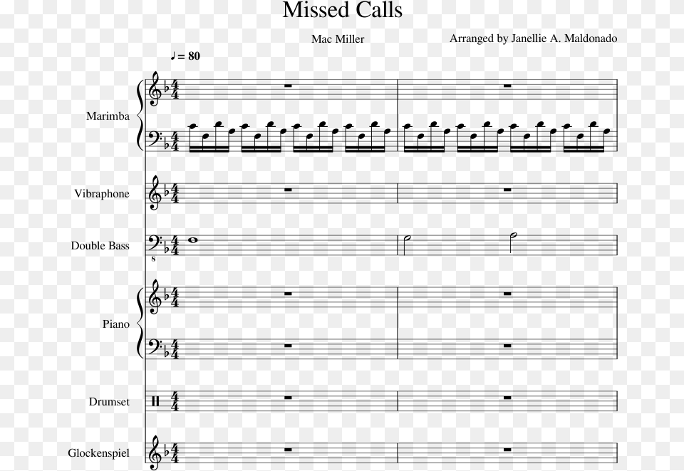 Missed Calls Bymac Miller Minish Village Sheet Music, Gray Free Png Download