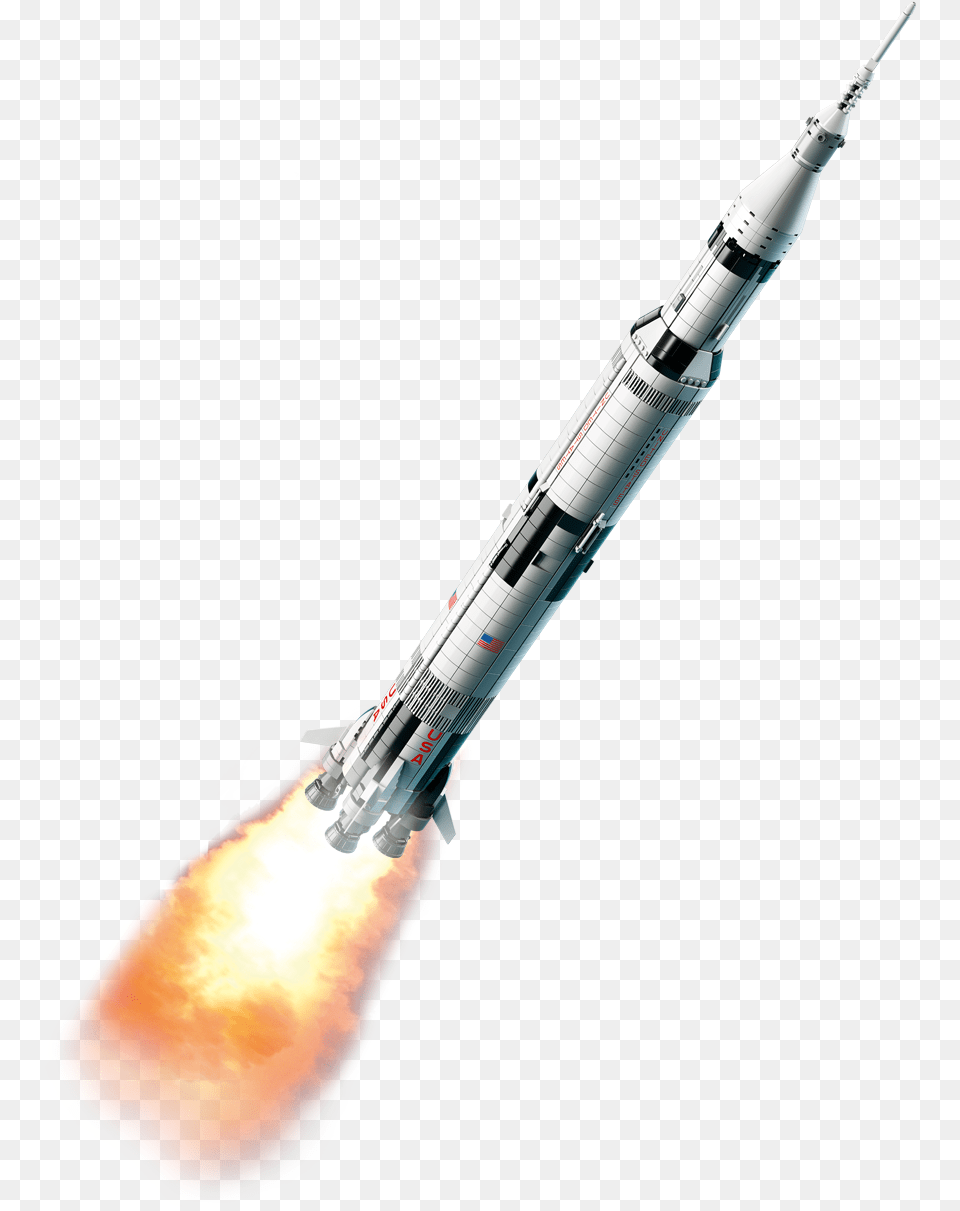 Missile Lego Saturn V, Rocket, Weapon, Launch, Ammunition Png