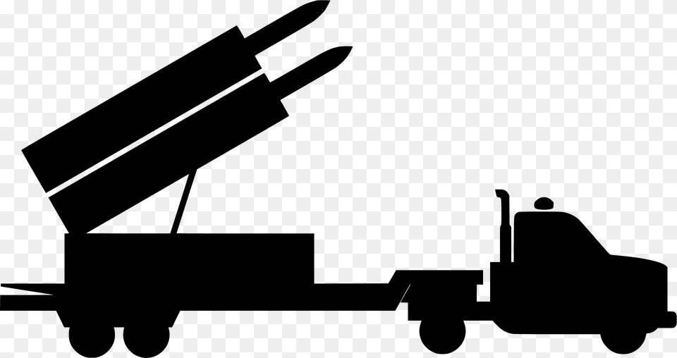 Missile Truck V5 Silhouette, Ammunition, Weapon, Bulldozer, Machine Png