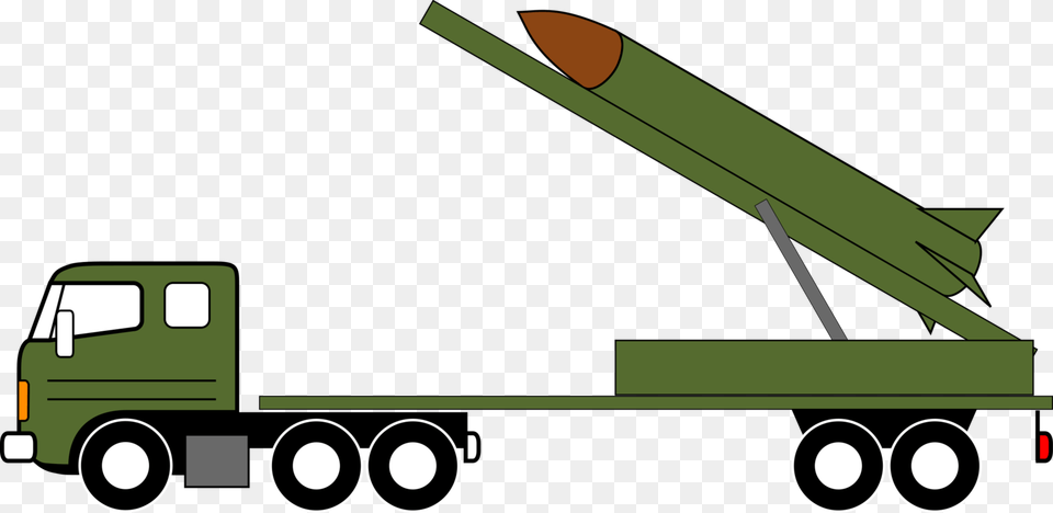Missile Vehicle Rocket Launcher Car Truck, Ammunition, Weapon, Machine, Wheel Png Image