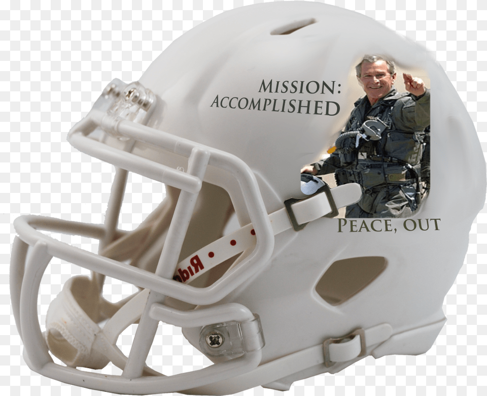 Mission Accomplished Irony Posters, Helmet, Playing American Football, Person, Man Free Png Download