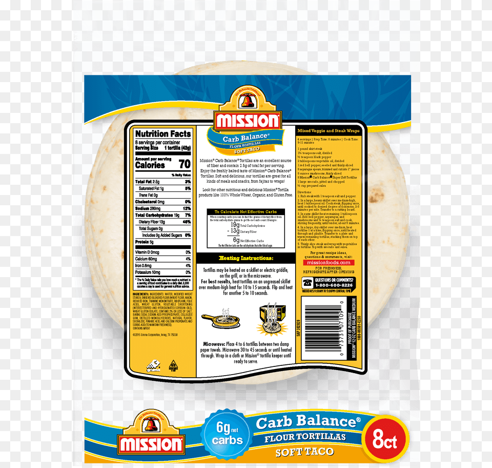 Mission Low Carb Tortillas Nutrition, Bread, Food, Pita Png Image