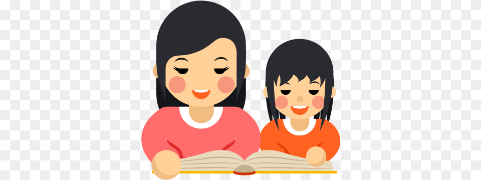 Mission Mom Daughter Reading, Person, Baby, Face, Head Free Png