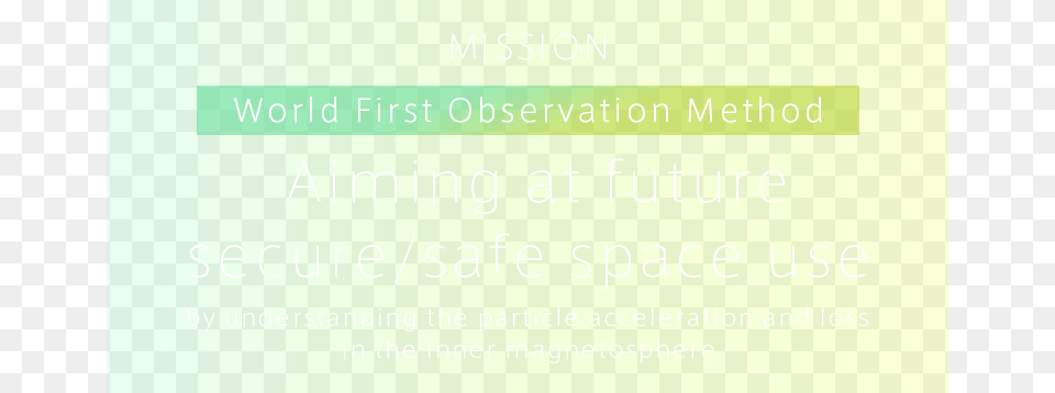 Mission World First Observation Method Aiming At Future Particle, Text Png