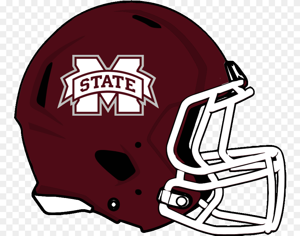 Mississippi State Bulldogs Football Helmet, American Football, Football Helmet, Sport, Person Free Png