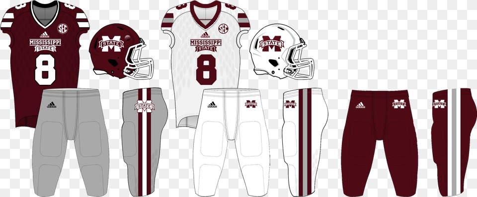 Mississippi State Football Uniforms 11 1 16 Mississippi State University, Clothing, Helmet, Shirt, Person Free Png Download