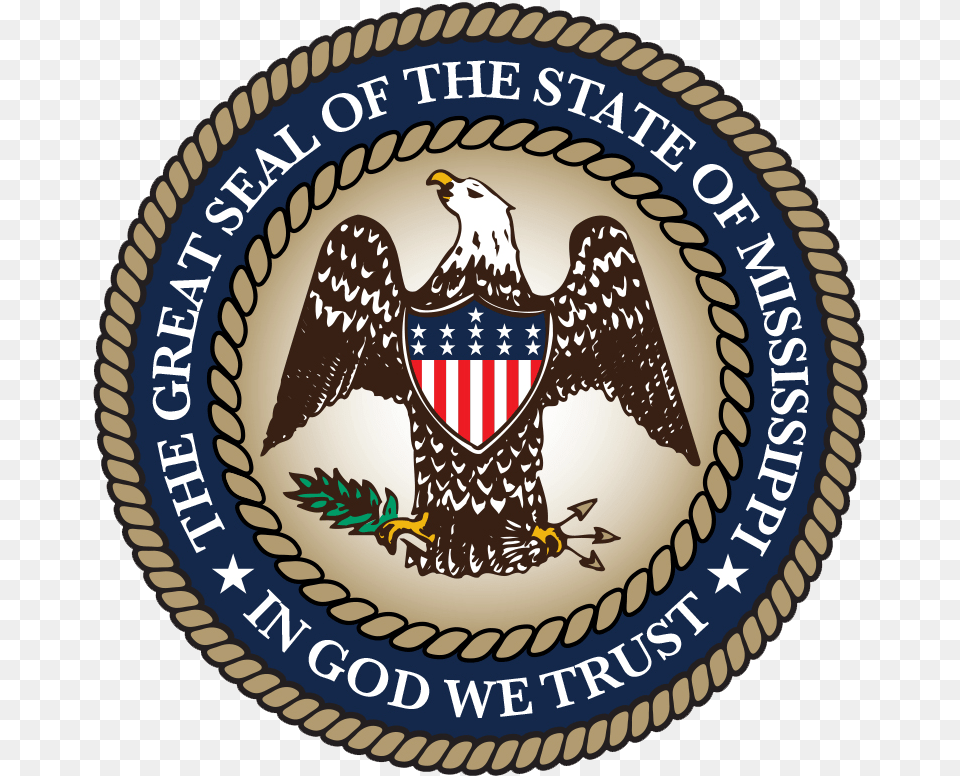 Mississippi State Seal Gif State Of Ms Seal, Badge, Birthday Cake, Cake, Cream Free Png Download