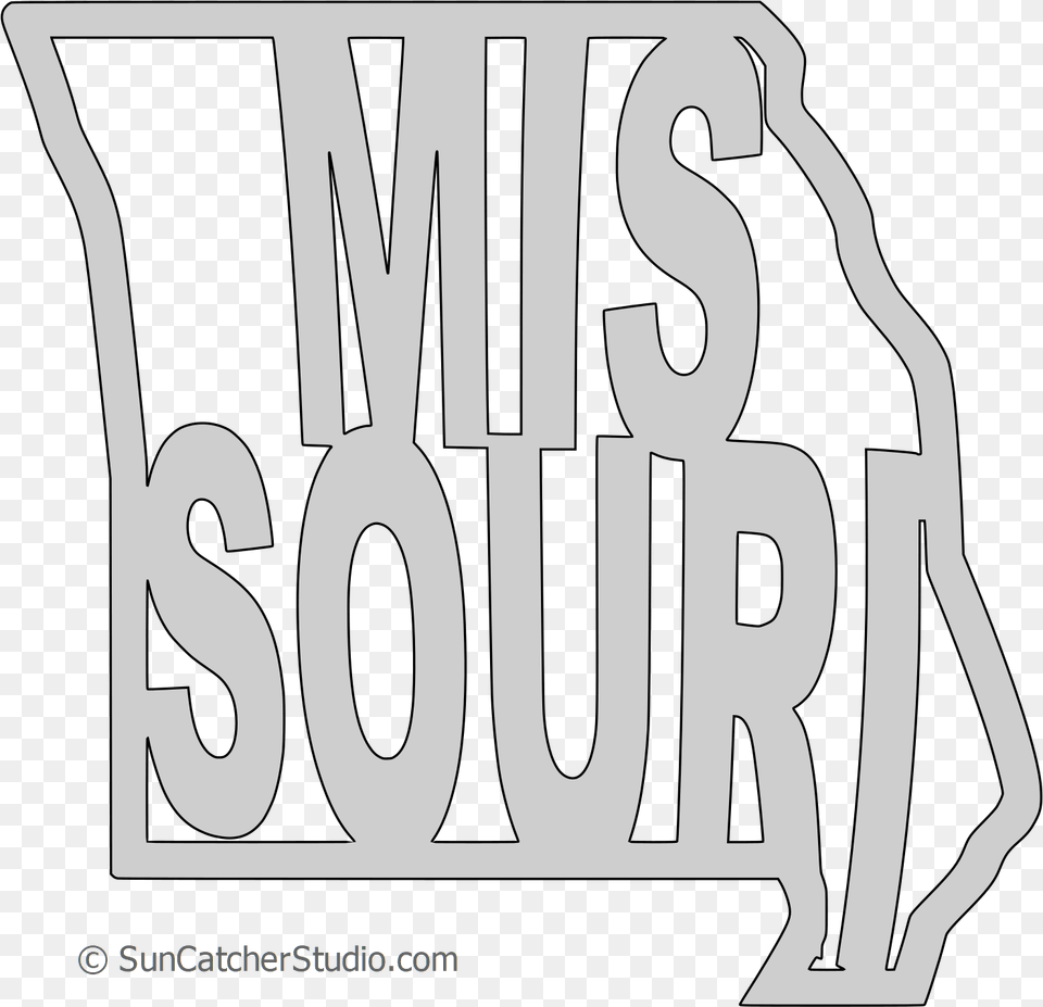 Missouri Map Shape Text Outline Scalable Vector Graphic Poster, Number, Symbol Png Image