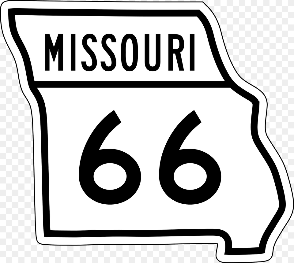 Missouri Route 66 Sign 1948 Clipart, Number, Symbol, Text, Gas Pump Png