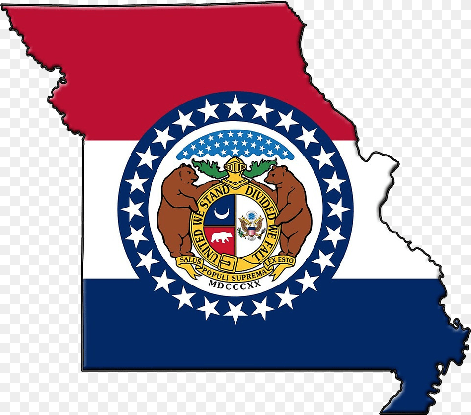 Missouri State Flag Map, Badge, Emblem, Logo, Symbol Png Image