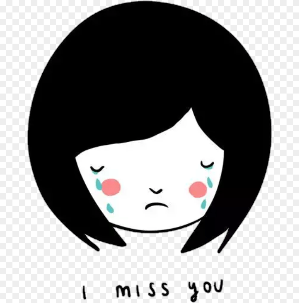 Missyou Sticker Clipart Download Cartoon, Baby, Person, Face, Head Free Transparent Png