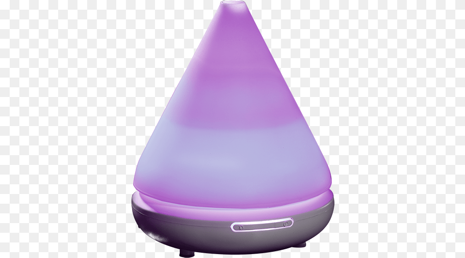 Mist De Light Ii Ultrasonic Diffuser Purple Light Humidifier, Lighting, Cone, Triangle, Electronics Free Png Download