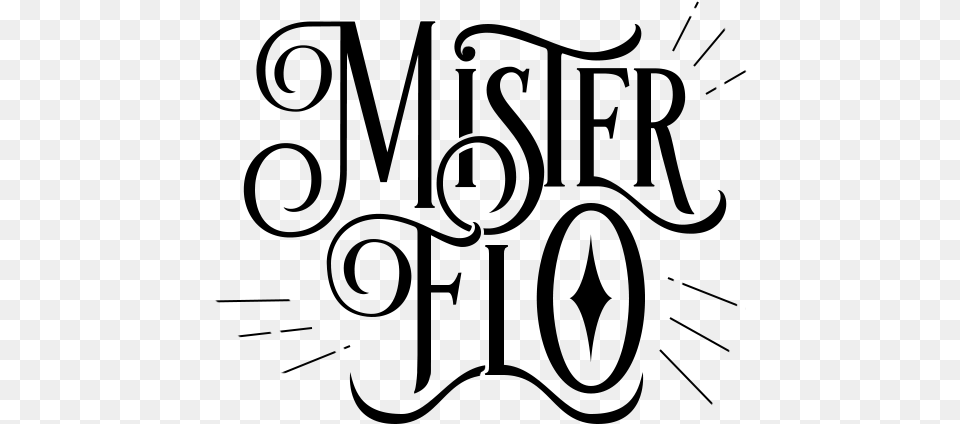Mister Flo Calligraphy, Gray Png