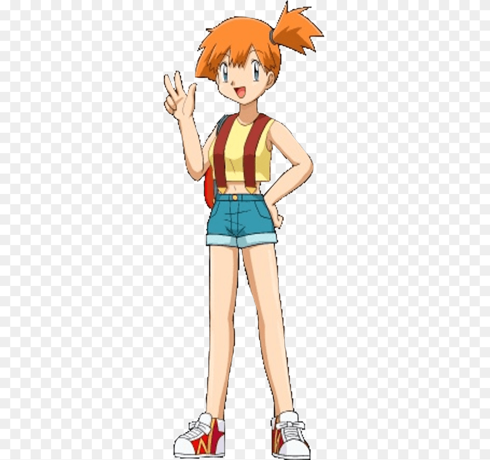 Misty Is The First Girl To Ever Travel With Ash Misty Pokemon, Book, Clothing, Comics, Publication Free Transparent Png