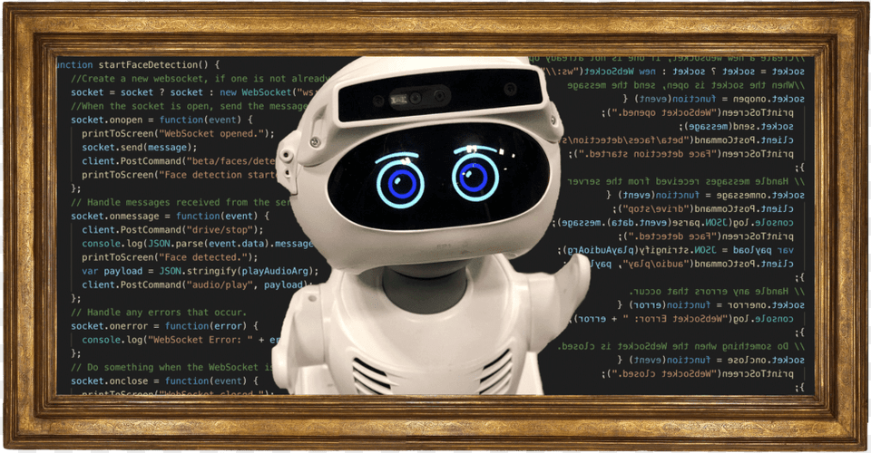 Misty Painting Picture Frame, Robot Png