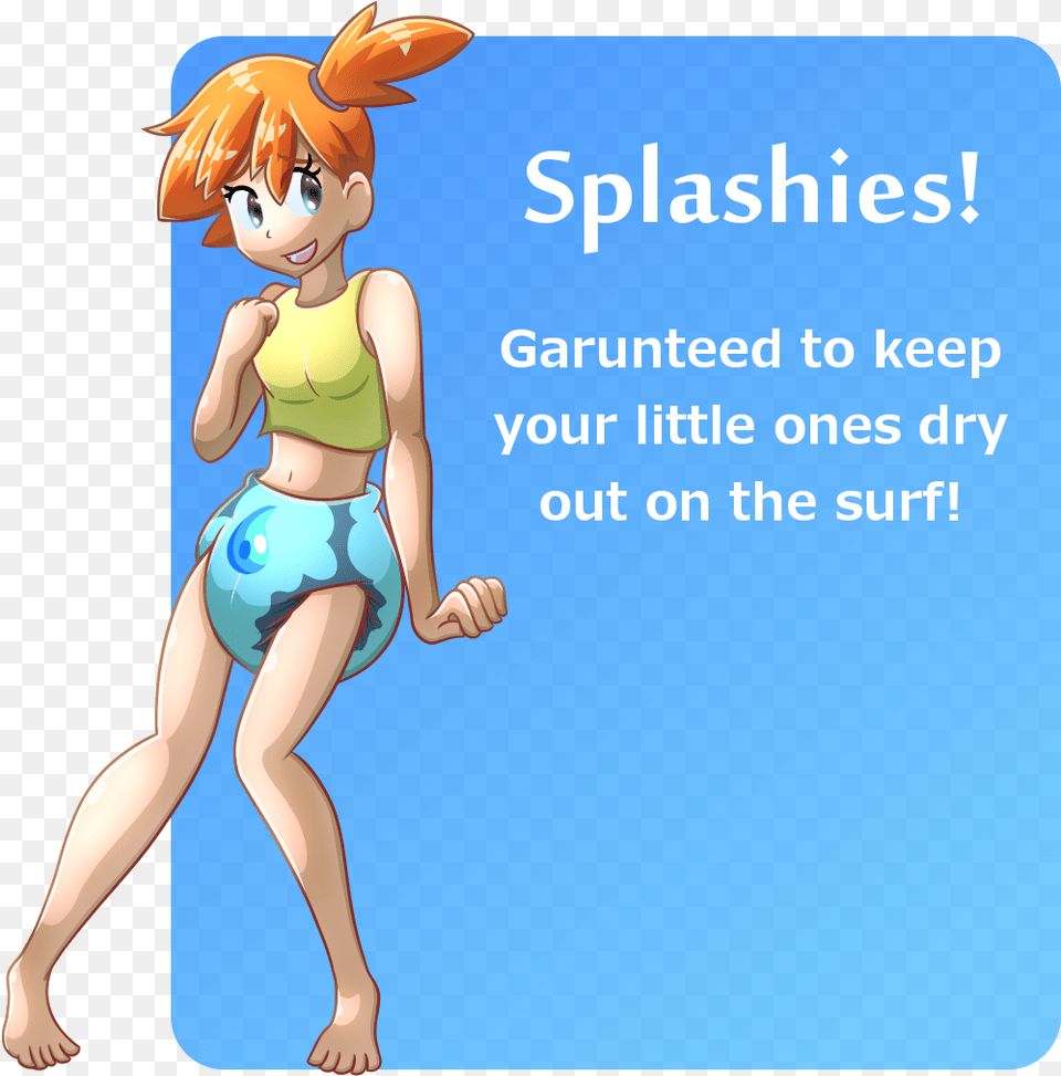 Misty Uses Splahies Misty In Diapers, Book, Comics, Publication, Baby Free Png Download