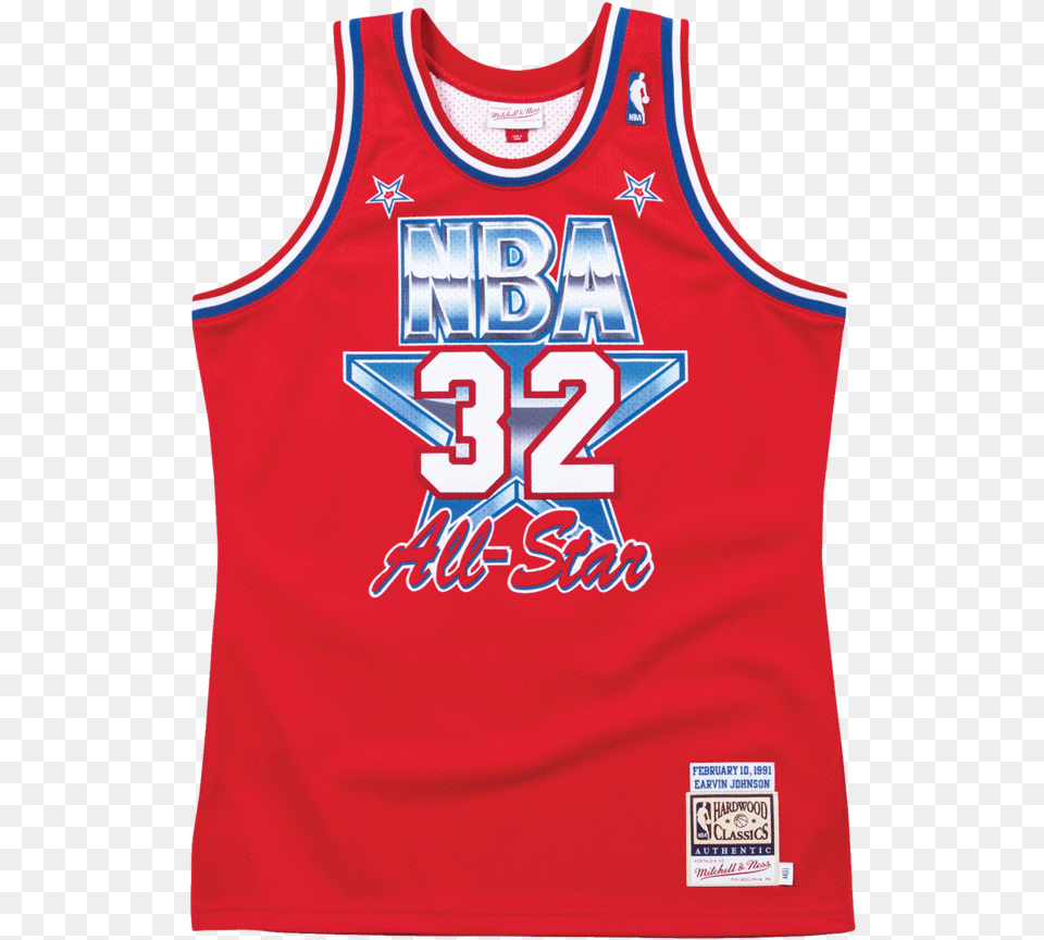 Mitchell Amp Ness Magic Johnson Magic Johnson All Star T Shirt, Clothing, Jersey Free Transparent Png