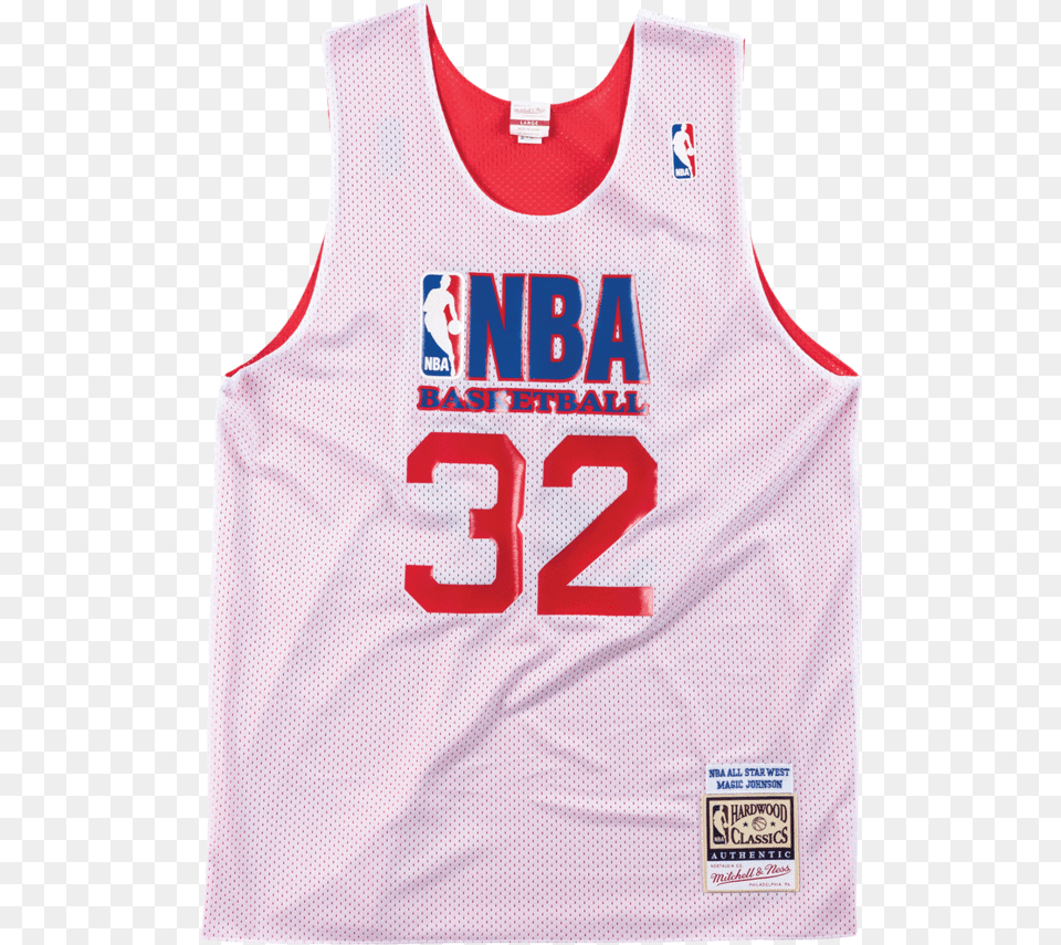 Mitchell Amp Ness Magic Johnson Mitchell Amp Ness Nba All Star Reversible Basketball, Bib, Person, Clothing, Shirt Free Transparent Png