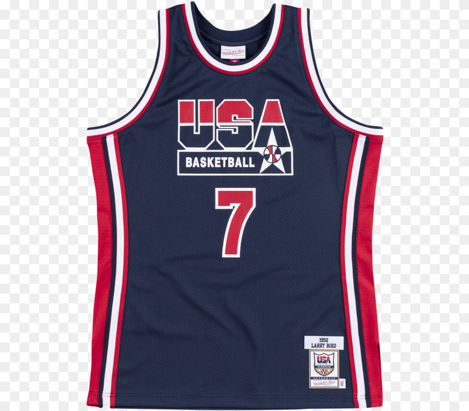 Mitchell U0026 Ness Dream Team Larry Bird Authentic 1992 Jersey Magic Johnson Usa Jersey, Clothing, Shirt, T-shirt Png