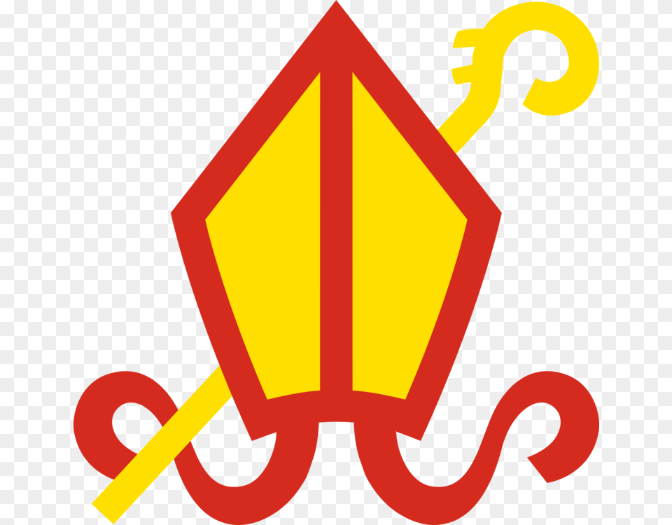 Mitre Bishop Of Crediton Pope Crosier Mitre Clip Art, Symbol, Sign Free Png