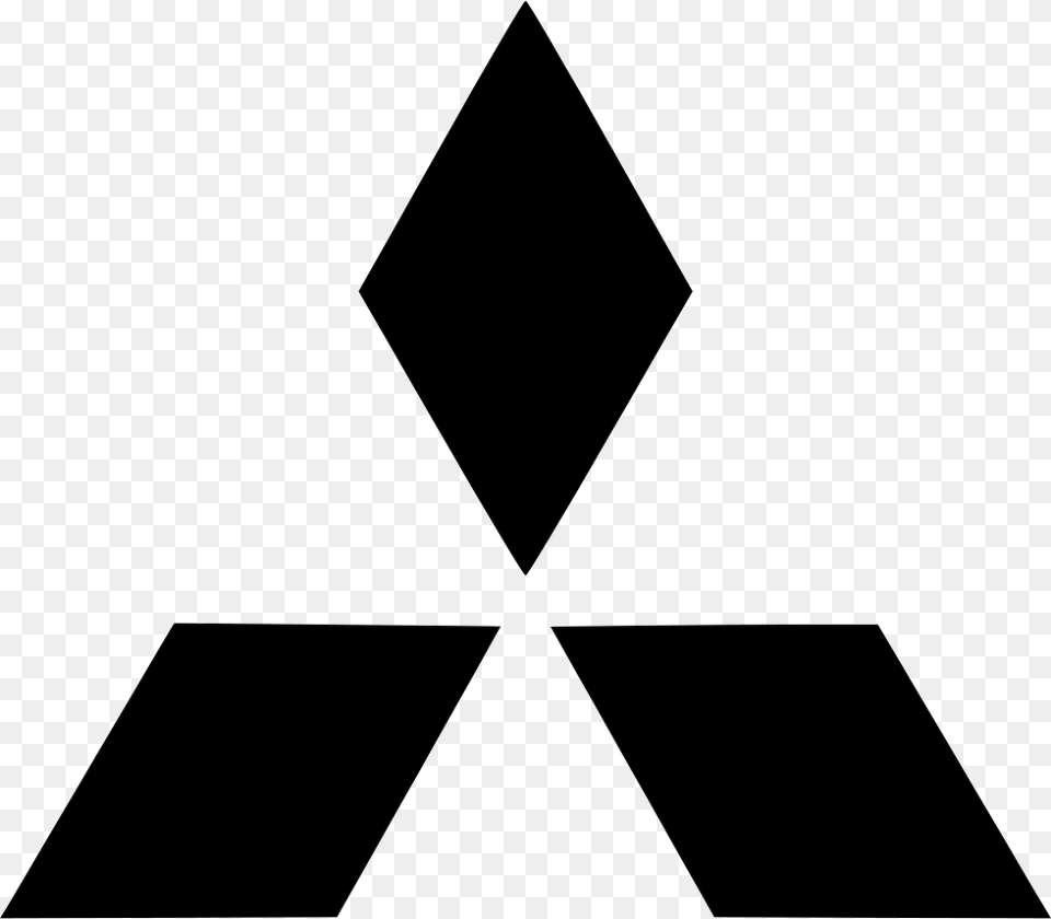 Mitsubishi Auto Automobile Label Mitsubishi Logo White, Triangle, Symbol Free Png