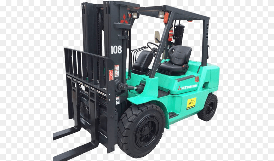 Mitsubishi Forklift, Machine, Wheel, Bulldozer Png Image