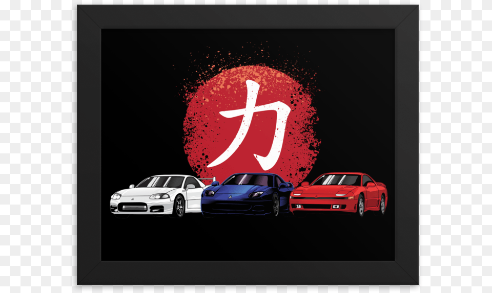 Mitsubishi Gto3000gt Trio Framed Poster Mitsubishi Gto, Wheel, Vehicle, Transportation, Tire Png Image