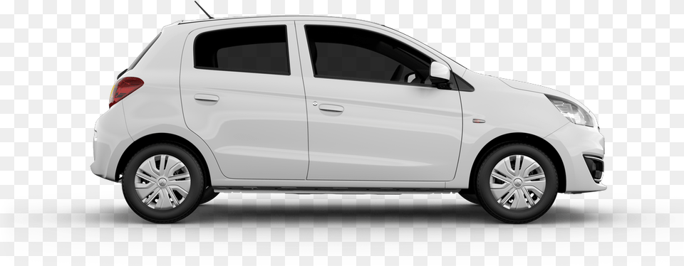 Mitsubishi Mirage Hatchback White, Car, Sedan, Transportation, Vehicle Free Png