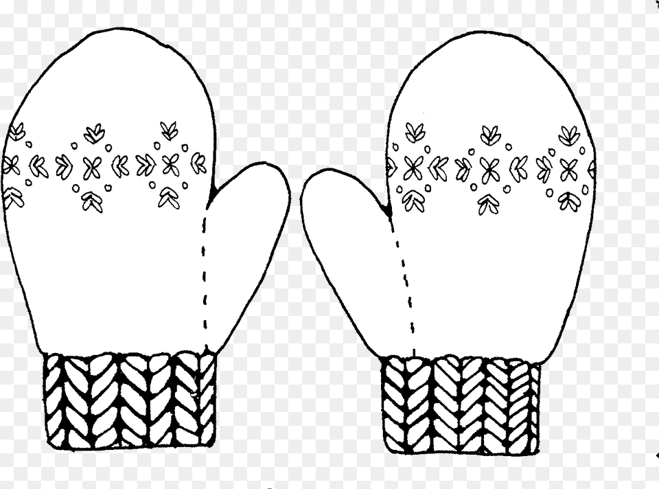 Mittens Discover Clipart To Bookmark Imagegator Mittens Clipart Black And White, Clothing, Glove, Light, Face Free Transparent Png