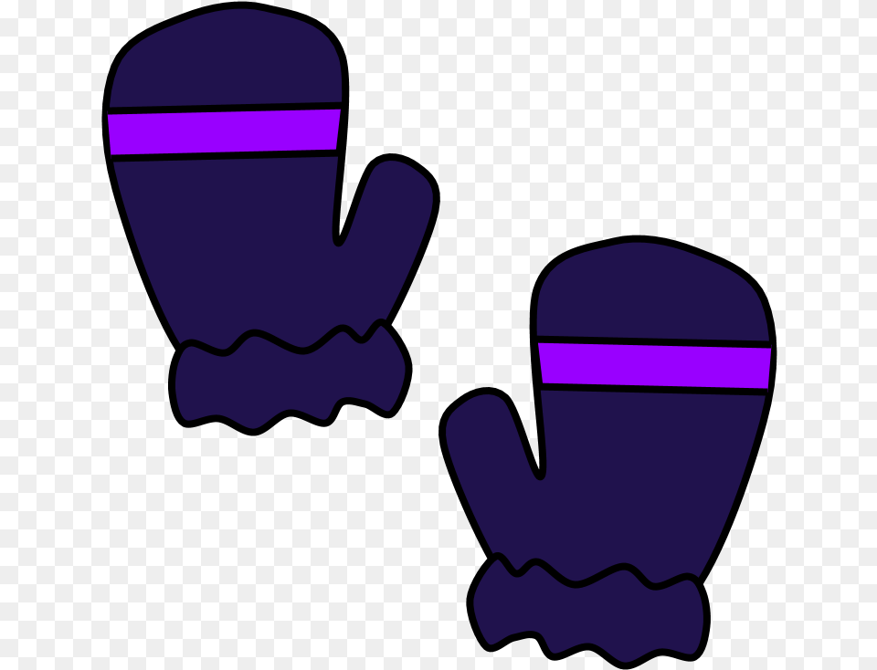 Mittens Fur Cuff Stripe Purple Clipart For Brown Mittens, Clothing, Glove, Body Part, Hand Free Png Download