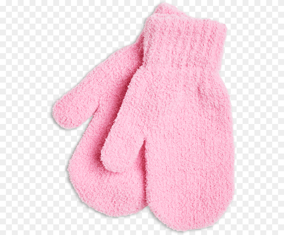 Mittens In Featheryarn And Chenille Pink Sock, Clothing, Glove, Home Decor, Rug Png Image