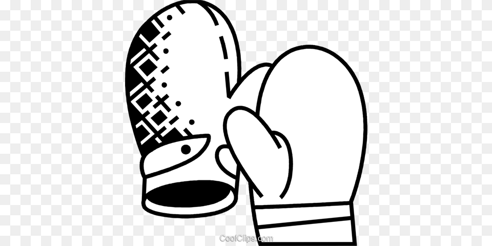 Mittens Royalty Vector Clip Art Illustration, Clothing, Glove, Stencil, Light Free Png