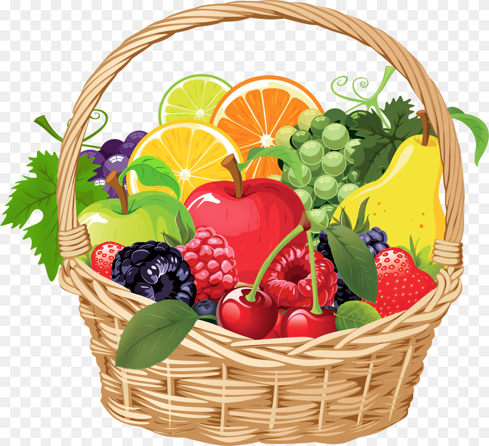 Mix Fruit Image Background Fruit Basket Clipart, Produce, Plant, Food, Dessert Png