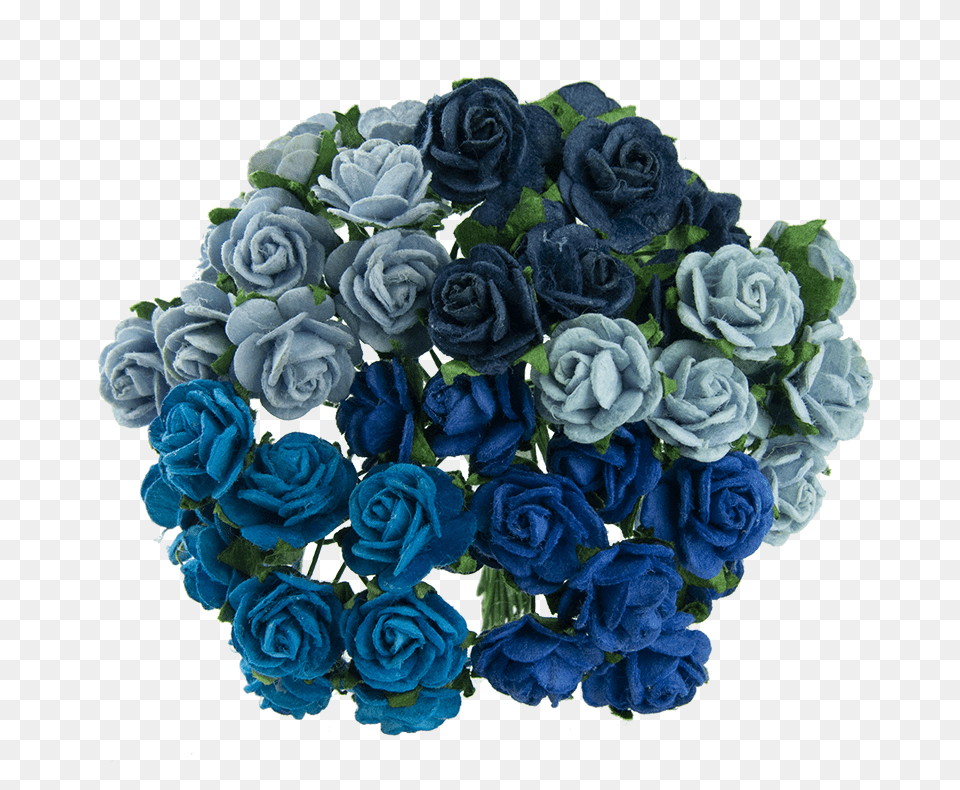 Mixed Blue Mulberry Paper Open Roses Blue Rose, Flower, Flower Arrangement, Flower Bouquet, Plant Png