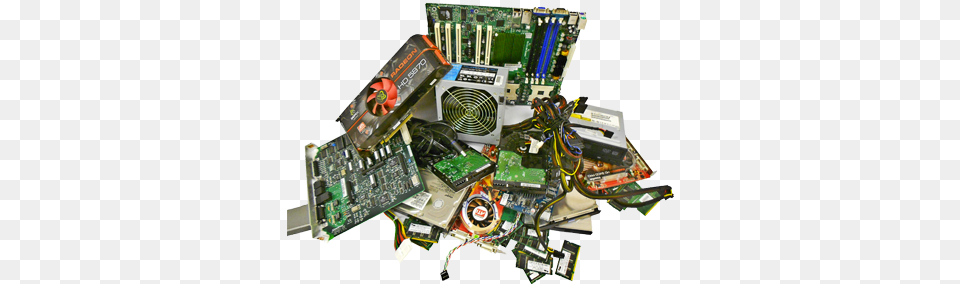 Mixed Electronic Waste Computer In Parts, Computer Hardware, Electronics, Hardware Free Png