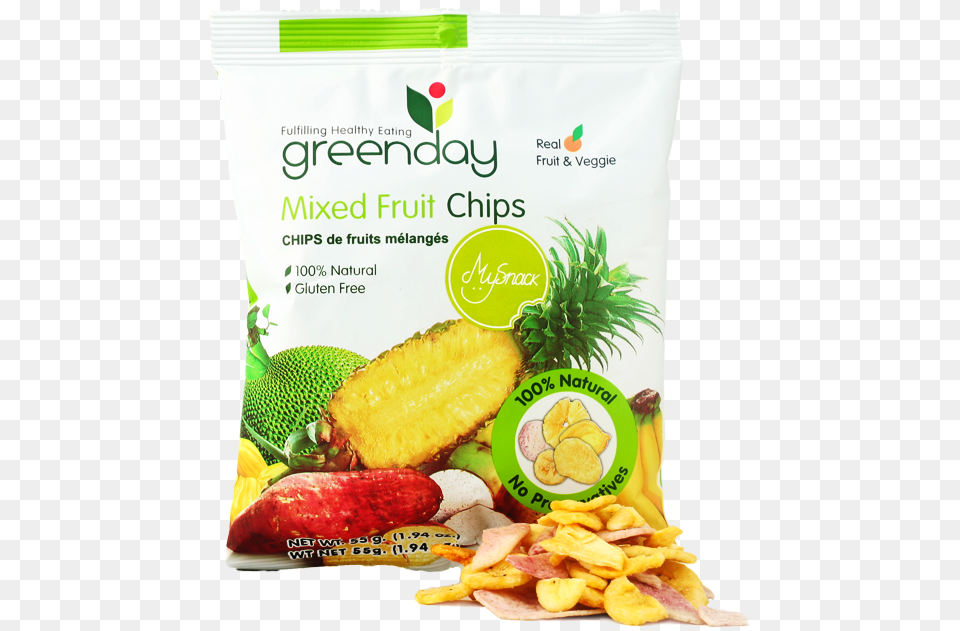Mixed Fruit Green Day Mixed Fruit Chips, Food, Plant, Produce, Herbal Free Png